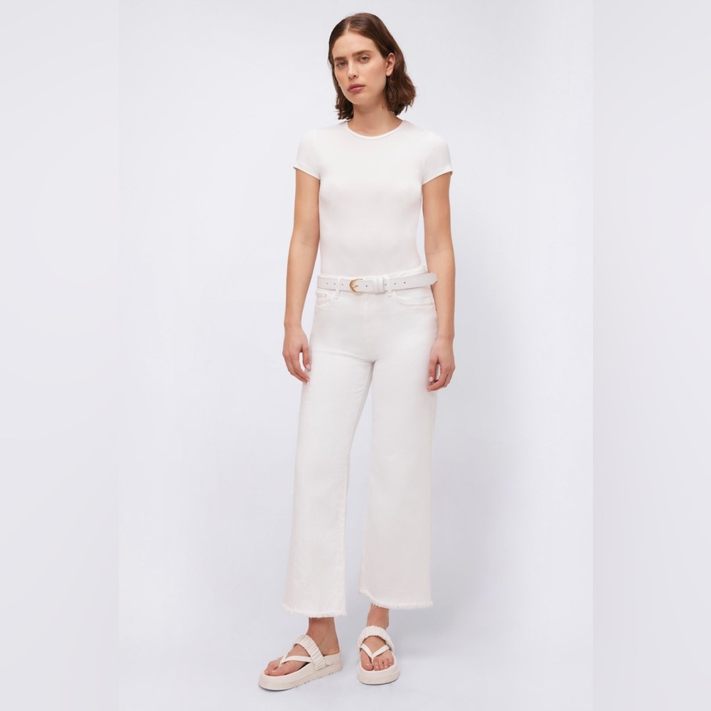 SIMKHAI Jude Wide Leg Denim, White